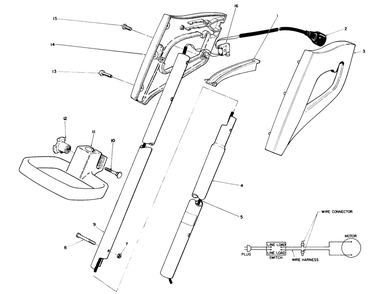 Handle Assembly Diagram and Parts List for 51255 0000001 - 0999999 Lawn Boy Trimmer